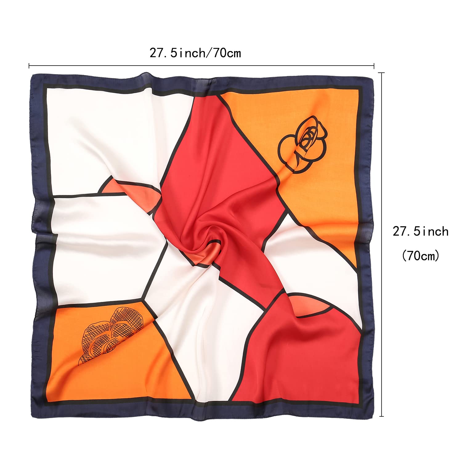 RIIQIICHY Women Head Hair Scarf Like Satin Silk Scarf Sleeping Hair Wrapping Night 27.5"