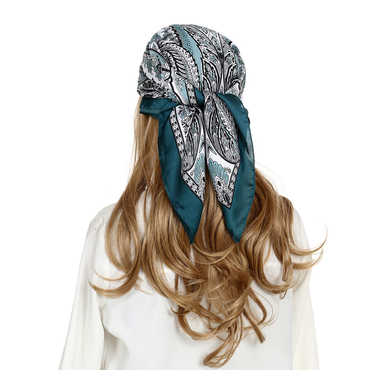 RIIQIICHY Women Head Hair Scarf Like Satin Silk Scarf Sleeping Hair Wrapping Night 27.5"
