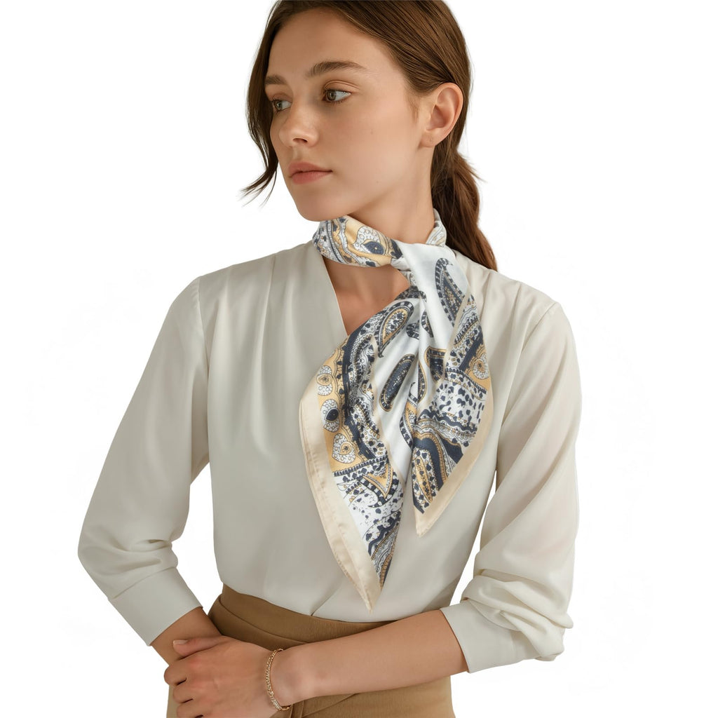 RIIQIICHY Women Head Hair Scarf Like Satin Silk Scarf Sleeping Hair Wrapping Night 27.5"