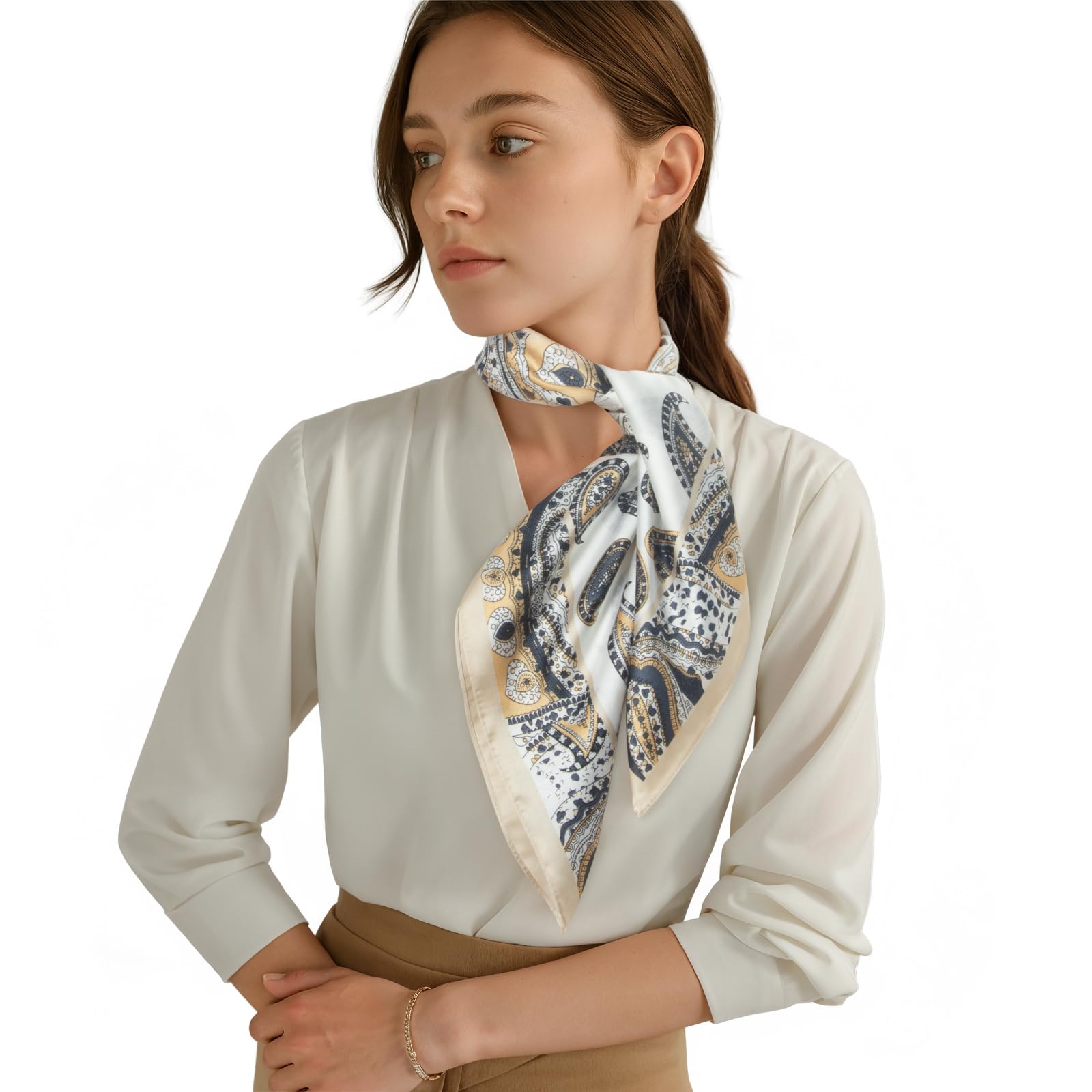 RIIQIICHY Women Head Hair Scarf Like Satin Silk Scarf Sleeping Hair Wrapping Night 27.5"