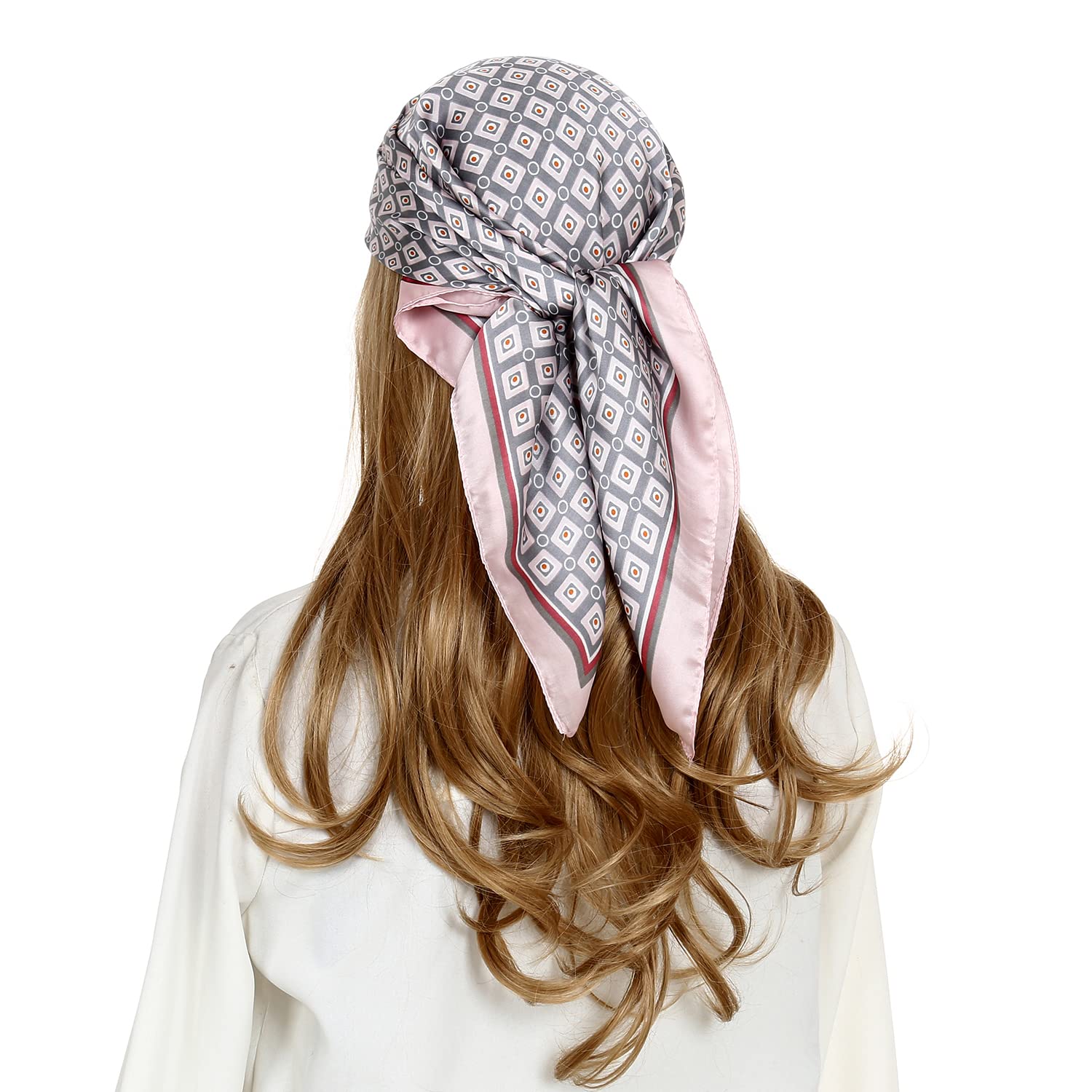 RIIQIICHY Women Head Hair Scarf Like Satin Silk Scarf Sleeping Hair Wrapping Night 27.5"
