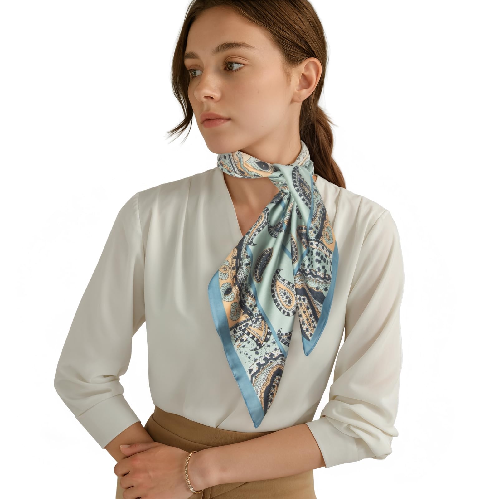 RIIQIICHY Women Head Hair Scarf Like Satin Silk Scarf Sleeping Hair Wrapping Night 27.5"