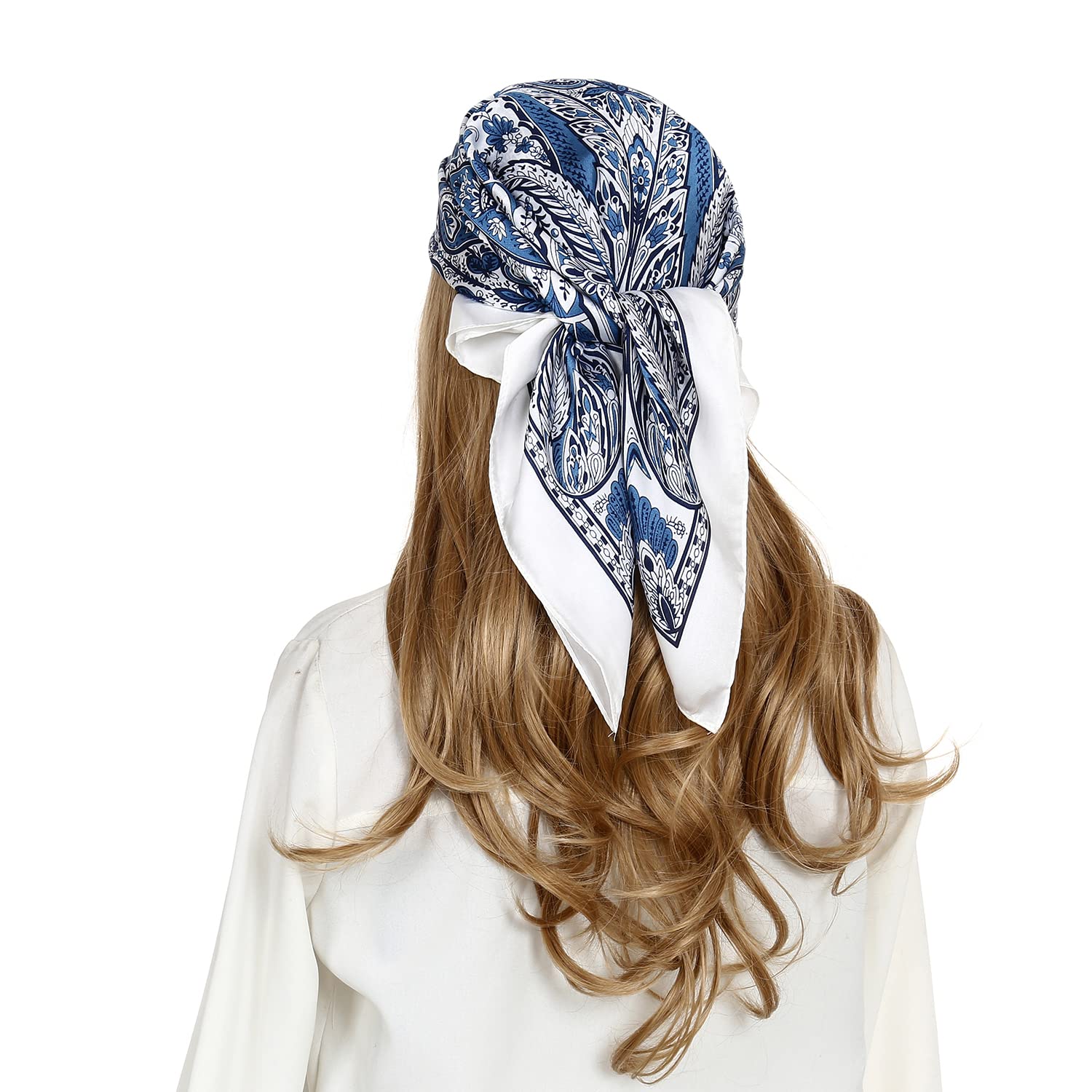 RIIQIICHY Women Head Hair Scarf Like Satin Silk Scarf Sleeping Hair Wrapping Night 27.5"