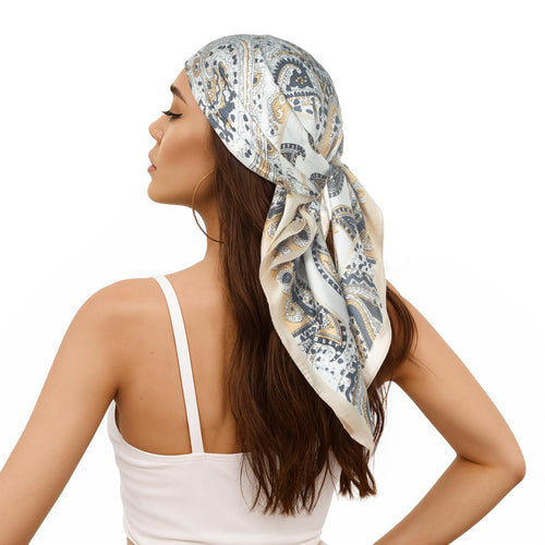 RIIQIICHY Women Head Hair Scarf Like Satin Silk Scarf Sleeping Hair Wrapping Night 27.5"