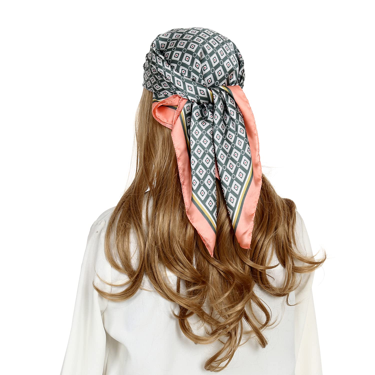 RIIQIICHY Women Head Hair Scarf Like Satin Silk Scarf Sleeping Hair Wrapping Night 27.5"