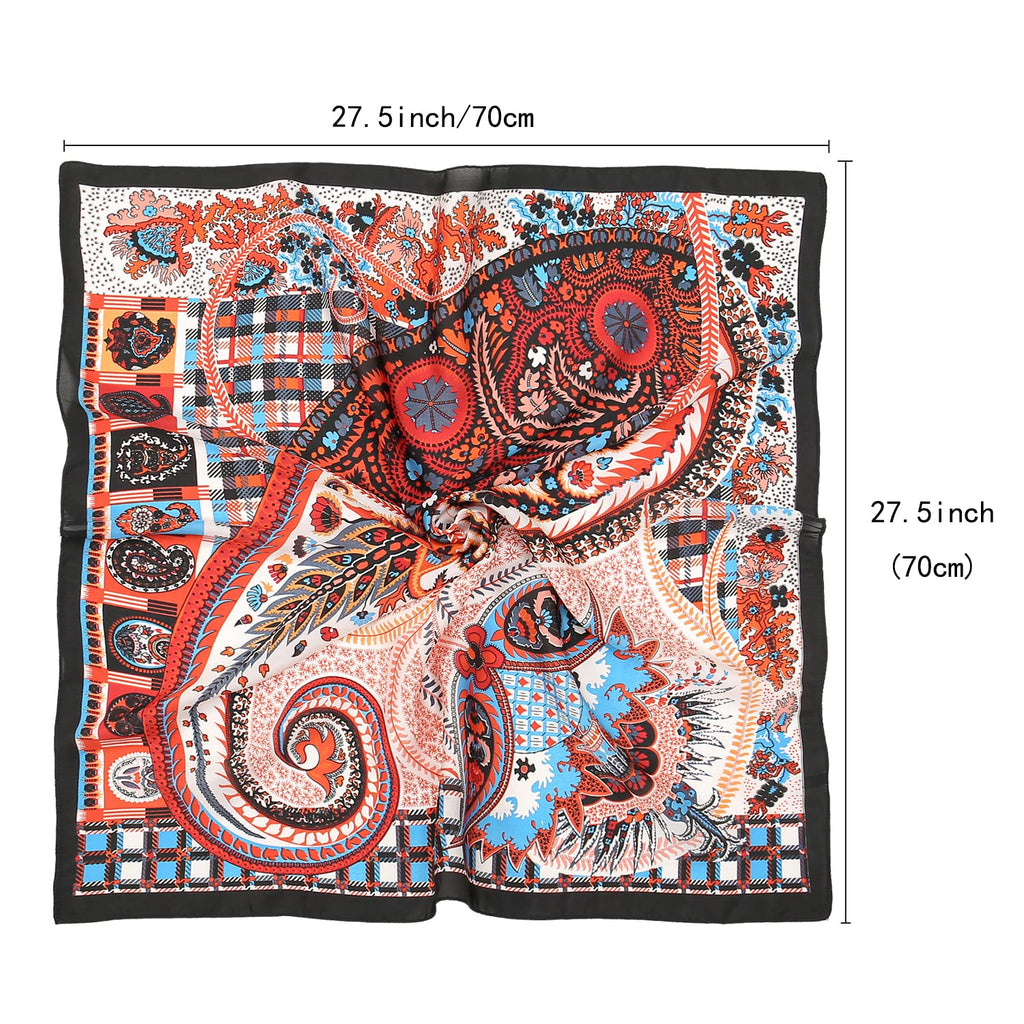 RIIQIICHY Women Head Hair Scarf Like Satin Silk Scarf Sleeping Hair Wrapping Night 27.5"