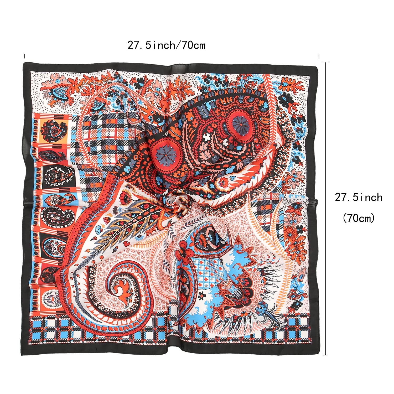 RIIQIICHY Women Head Hair Scarf Like Satin Silk Scarf Sleeping Hair Wrapping Night 27.5"